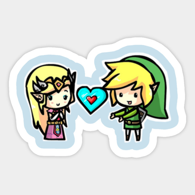 Link and Zelda The Legend of Zelda Zelda Sticker TeePublic